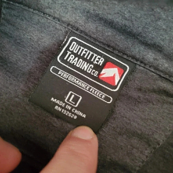 Men's OUTFITTER TRADING CO. Lake Tahoe California Tourist Vacay‎ 1/4 Zip L Large - Picture 3 of 5